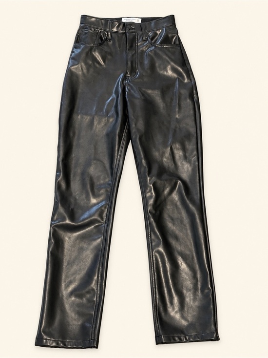 Abercrombie & Fitch Pants - Abercrombie & Fitch The ’90s Straight Ultra High Rise Faux Leather Pants